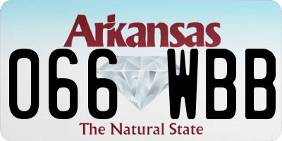 AR license plate 066WBB