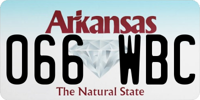 AR license plate 066WBC