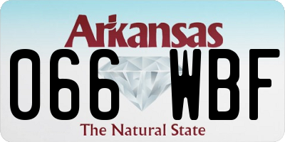 AR license plate 066WBF