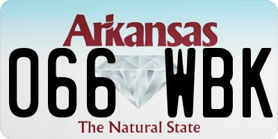 AR license plate 066WBK