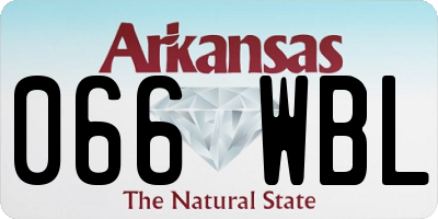 AR license plate 066WBL