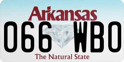 AR license plate 066WBO