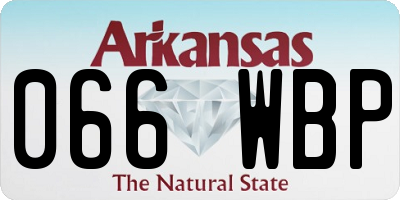 AR license plate 066WBP