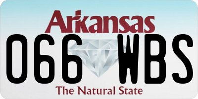 AR license plate 066WBS