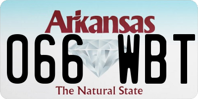 AR license plate 066WBT