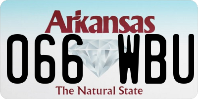 AR license plate 066WBU