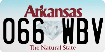 AR license plate 066WBV