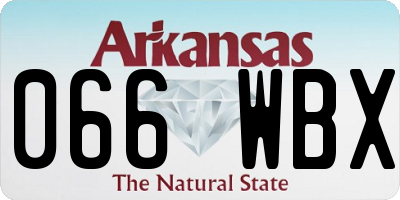 AR license plate 066WBX