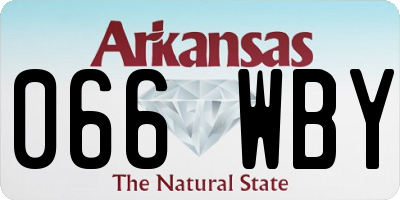 AR license plate 066WBY