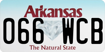 AR license plate 066WCB