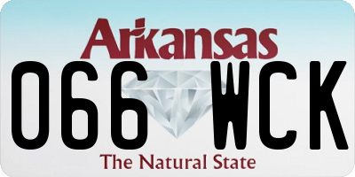 AR license plate 066WCK