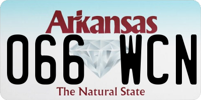 AR license plate 066WCN