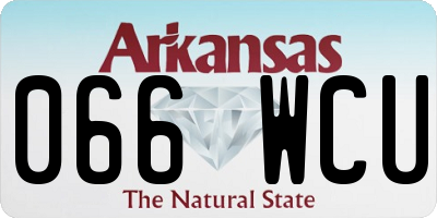 AR license plate 066WCU