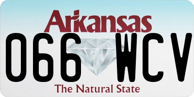 AR license plate 066WCV