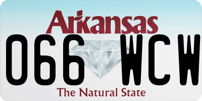 AR license plate 066WCW