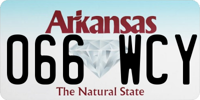 AR license plate 066WCY