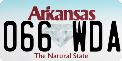 AR license plate 066WDA