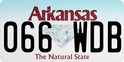AR license plate 066WDB