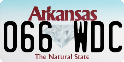 AR license plate 066WDC