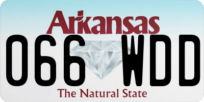 AR license plate 066WDD