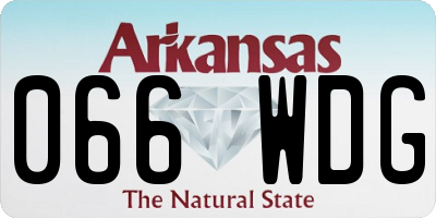 AR license plate 066WDG