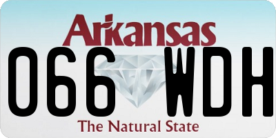 AR license plate 066WDH