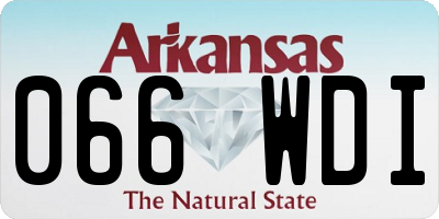 AR license plate 066WDI