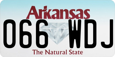 AR license plate 066WDJ