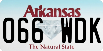 AR license plate 066WDK