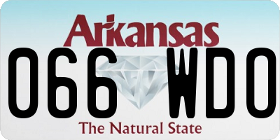 AR license plate 066WDO