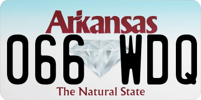 AR license plate 066WDQ