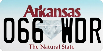AR license plate 066WDR