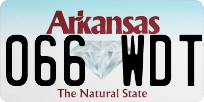 AR license plate 066WDT
