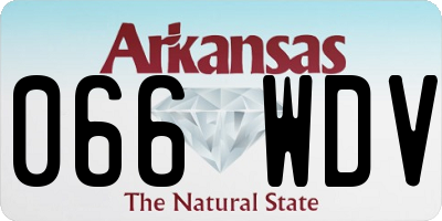 AR license plate 066WDV