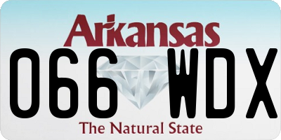 AR license plate 066WDX