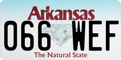 AR license plate 066WEF