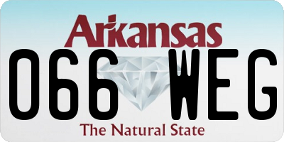 AR license plate 066WEG
