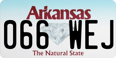 AR license plate 066WEJ