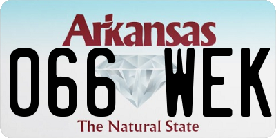 AR license plate 066WEK