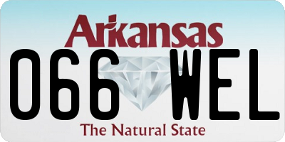 AR license plate 066WEL