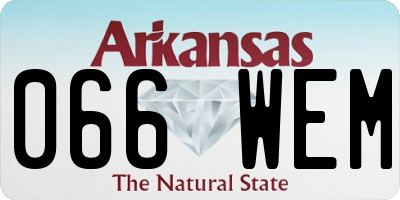 AR license plate 066WEM