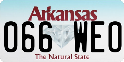 AR license plate 066WEO