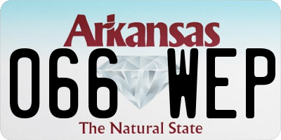 AR license plate 066WEP