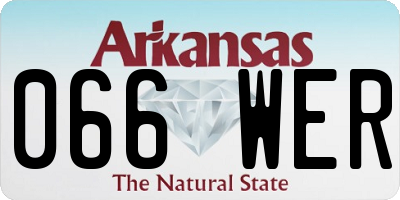AR license plate 066WER