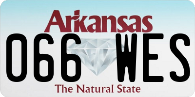 AR license plate 066WES