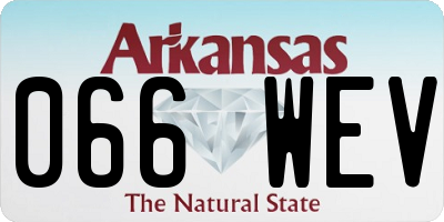 AR license plate 066WEV