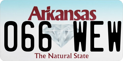 AR license plate 066WEW