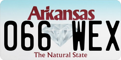 AR license plate 066WEX