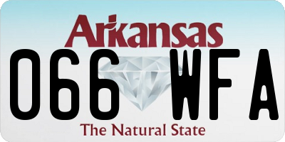 AR license plate 066WFA