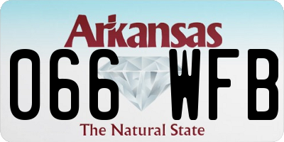 AR license plate 066WFB